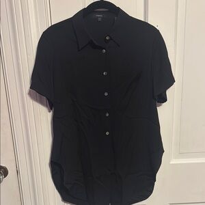 Theory Black Casual Button Down Shirt